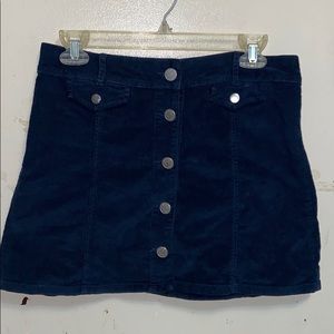 Dark blue corduroy skirt